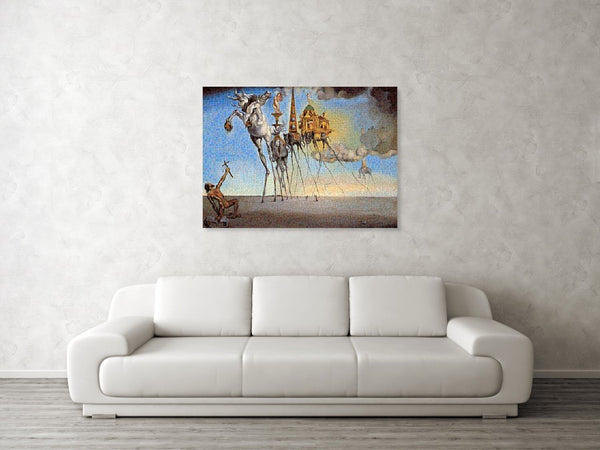 Tribute to Dali - 2 - Canvas Print - ALEFBET - THE HEBREW LETTERS ART GALLERY