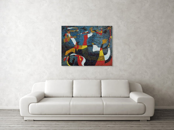 Tribute to Miro' - 2 - Canvas Print - ALEFBET - THE HEBREW LETTERS ART GALLERY