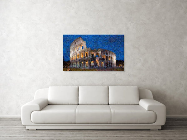 Colosseum at night - Canvas Print - ALEFBET - THE HEBREW LETTERS ART GALLERY