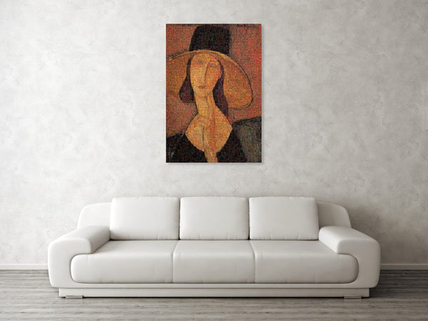 Tribute to Modigliani - 5 - Canvas Print - ALEFBET - THE HEBREW LETTERS ART GALLERY