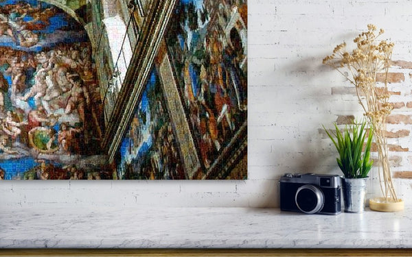 Tribute to Michelangelo - Canvas Print - ALEFBET - THE HEBREW LETTERS ART GALLERY