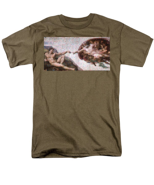 Tribute to Michelangelo - Men's T-Shirt  (Regular Fit) - ALEFBET - THE HEBREW LETTERS ART GALLERY