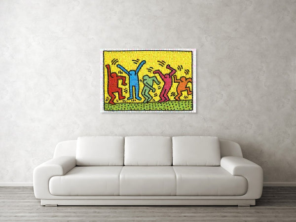 Tribute to Haring - Canvas Print - ALEFBET - THE HEBREW LETTERS ART GALLERY