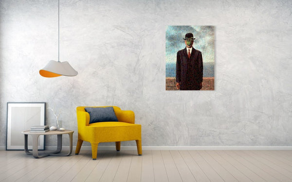 Tribute to Magritte - Canvas Print - ALEFBET - THE HEBREW LETTERS ART GALLERY