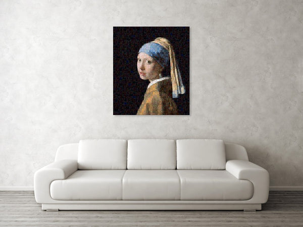 Tribute to Vermeer - Canvas Print - ALEFBET - THE HEBREW LETTERS ART GALLERY