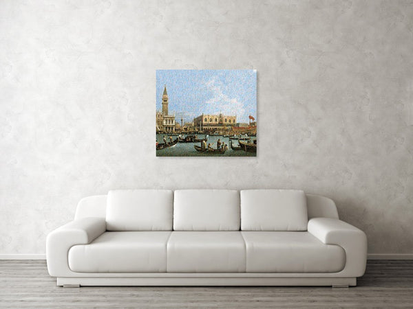 Tribute to Canaletto - Canvas Print - ALEFBET - THE HEBREW LETTERS ART GALLERY