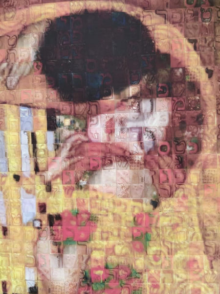 Tribute to Klimt - Canvas Print - ALEFBET - THE HEBREW LETTERS ART GALLERY