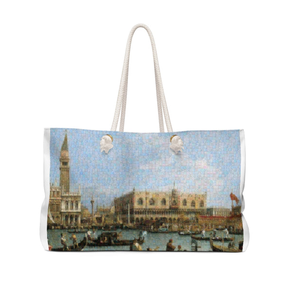 Canaletto San Marco Weekend tote bag, photomosaic by Gabriele Levy