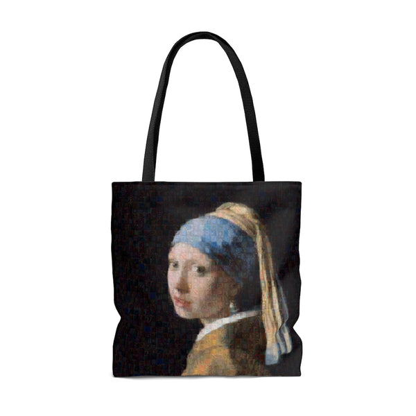Vermeer Squared Tote Bag, photomosaic by Gabriele Levy
