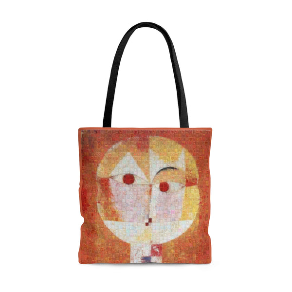 Klee face Squared Tote Bag, photomosaic by Gabriele Levy