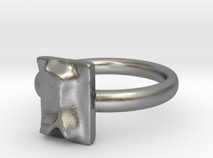 GIMEL silver engagement ring - ALEFBET - THE HEBREW LETTERS ART GALLERY
