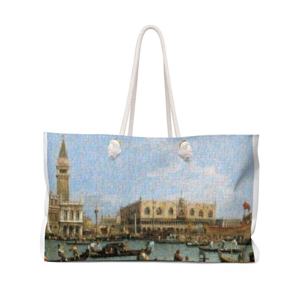 Canaletto San Marco Weekend tote bag, photomosaic by Gabriele Levy