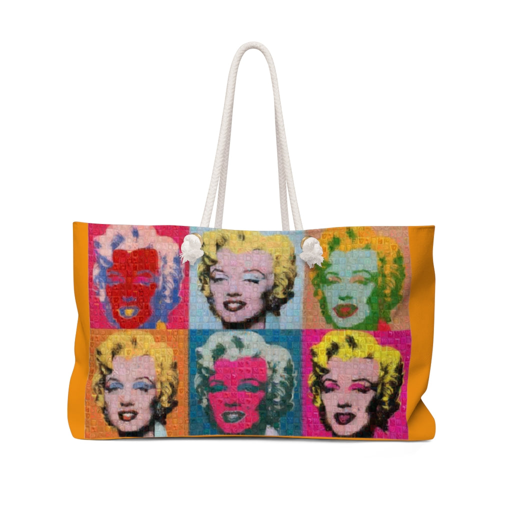 Andy Warhol 6 Marylin Weekend tote bag, photomosaic by Gabriele Levy
