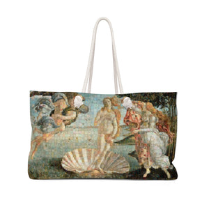 Botticelli's Venus Weekend tote bag, photomosaic by Gabriele Levy