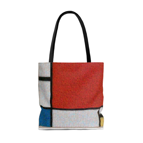 Mondrian Squared Tote Bag, photomosaic by Gabriele Levy