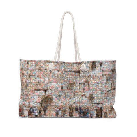 The Western Wall Weekender Bag, photomosaic by Gabriele Levy