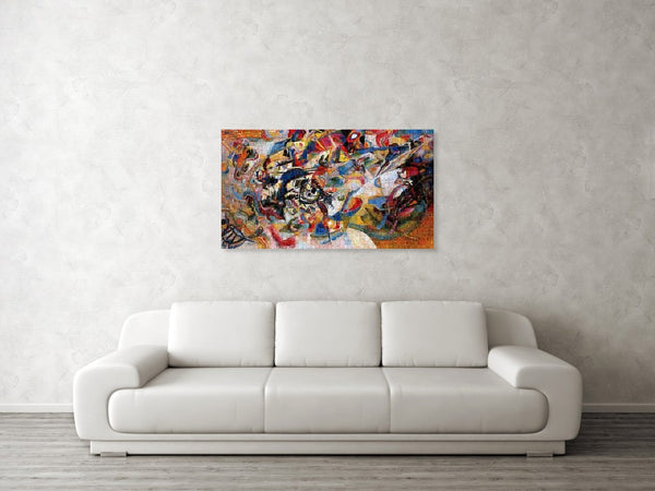Tribute to Kandinsky - 1 - Canvas Print - ALEFBET - THE HEBREW LETTERS ART GALLERY