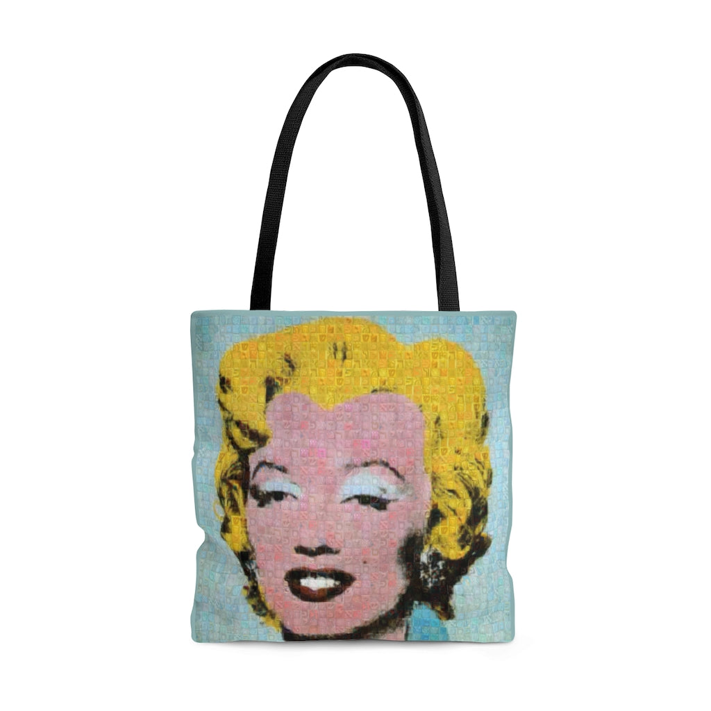 Warhol one Marylin Squared Tote Bag, photomosaic by Gabriele Levy