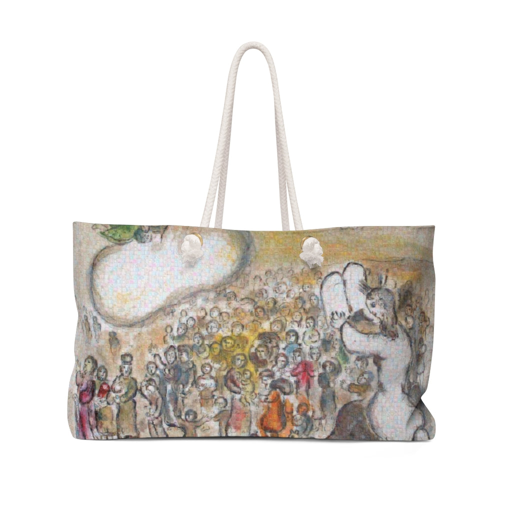 Chagal Moses Weekend tote bag, photomosaic by Gabriele Levy