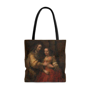 Rembrandt squared Tote Bag, photomosaic by Gabriele Levy