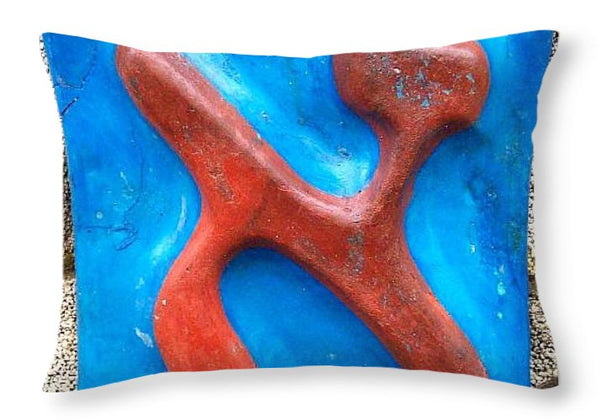 ALEPH as Ernest Hemingway - Throw Pillow - ALEFBET - THE HEBREW LETTERS ART GALLERY