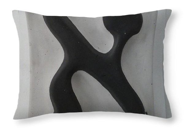 ALEPH black and white - Throw Pillow - ALEFBET - THE HEBREW LETTERS ART GALLERY