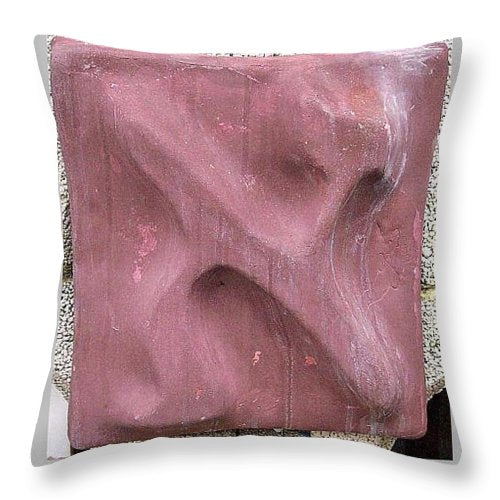 ALEPH red mountains - Throw Pillow - ALEFBET - THE HEBREW LETTERS ART GALLERY