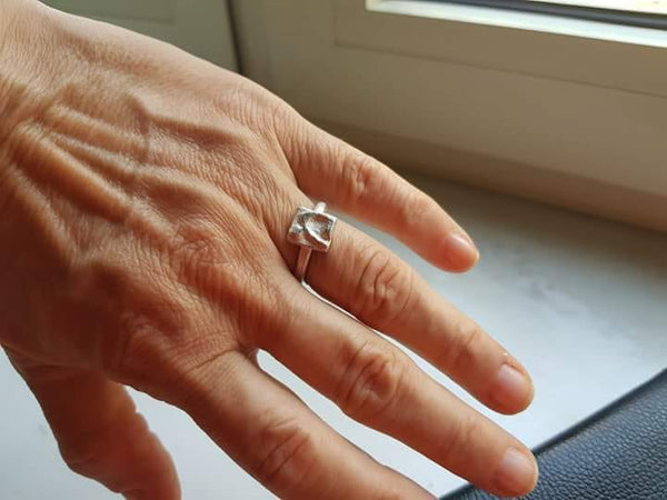 MEM silver engagement ring