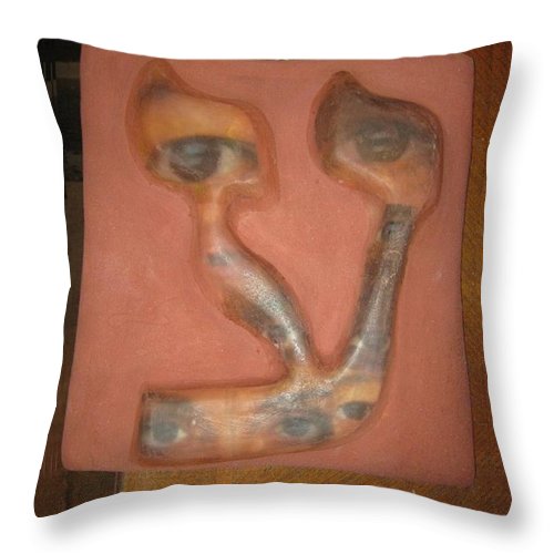 AYN, eye - Throw Pillow - ALEFBET - THE HEBREW LETTERS ART GALLERY