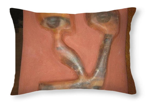 AYN, eye - Throw Pillow - ALEFBET - THE HEBREW LETTERS ART GALLERY