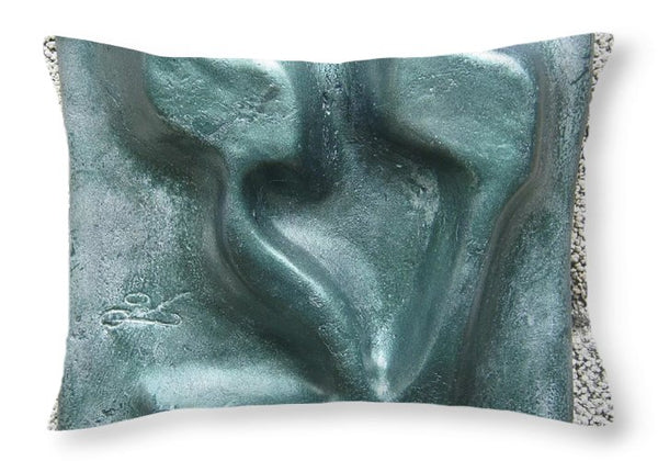 AYN green - Throw Pillow - ALEFBET - THE HEBREW LETTERS ART GALLERY