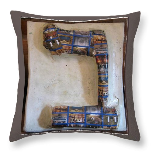 BET as Bet Knesset - Throw Pillow - ALEFBET - THE HEBREW LETTERS ART GALLERY