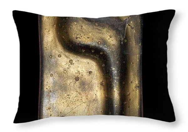 Black and gold VAV - Throw Pillow - ALEFBET - THE HEBREW LETTERS ART GALLERY