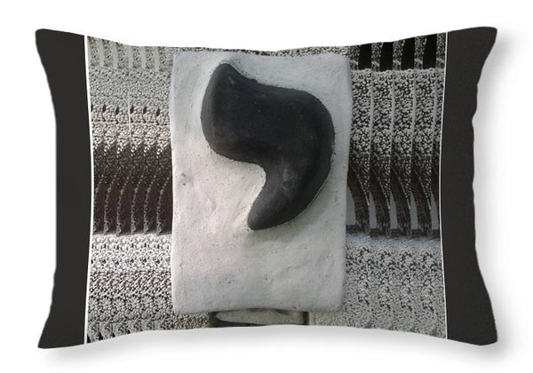 Black and white YOD - Throw Pillow - ALEFBET - THE HEBREW LETTERS ART GALLERY
