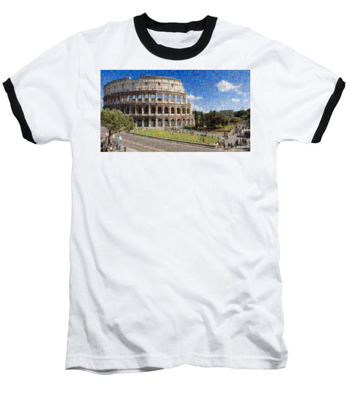 Colosseum - Baseball T-Shirt - ALEFBET - THE HEBREW LETTERS ART GALLERY