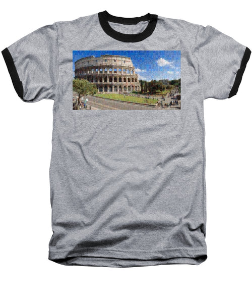 Colosseum - Baseball T-Shirt - ALEFBET - THE HEBREW LETTERS ART GALLERY