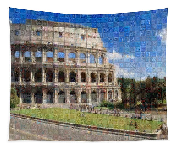 Colosseum - Tapestry - ALEFBET - THE HEBREW LETTERS ART GALLERY
