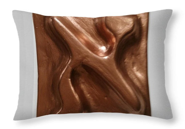 Copper ALEPH - Throw Pillow - ALEFBET - THE HEBREW LETTERS ART GALLERY