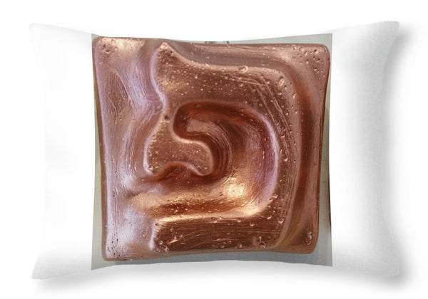 Copper PE - Throw Pillow - ALEFBET - THE HEBREW LETTERS ART GALLERY