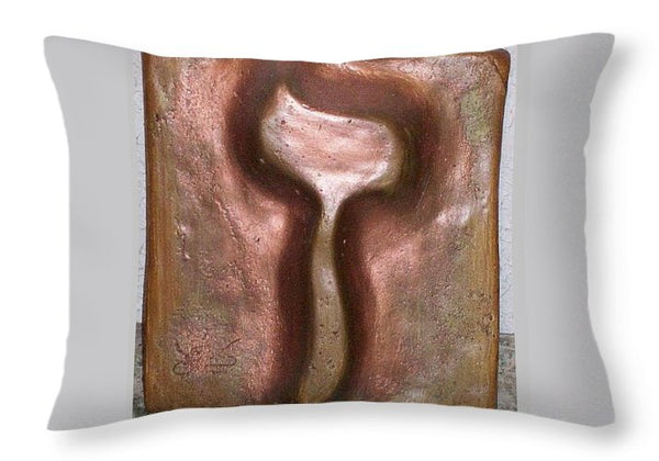 Copper ZAYN - Throw Pillow - ALEFBET - THE HEBREW LETTERS ART GALLERY