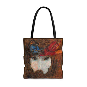 Chagall brown squared Tote Bag, photomosaic by Gabriele Levy