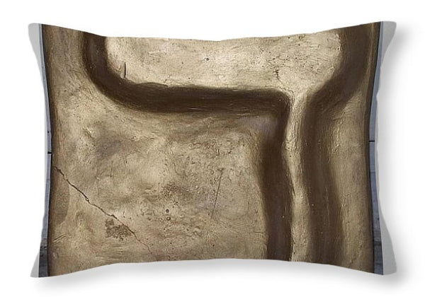 Golden DALET - Throw Pillow - ALEFBET - THE HEBREW LETTERS ART GALLERY