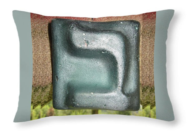 Green BET - Throw Pillow - ALEFBET - THE HEBREW LETTERS ART GALLERY