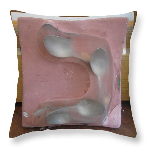 KAF, spoon - Throw Pillow - ALEFBET - THE HEBREW LETTERS ART GALLERY