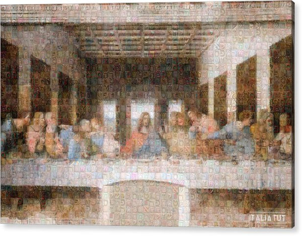 Last Supper - Acrylic Print - ALEFBET - THE HEBREW LETTERS ART GALLERY