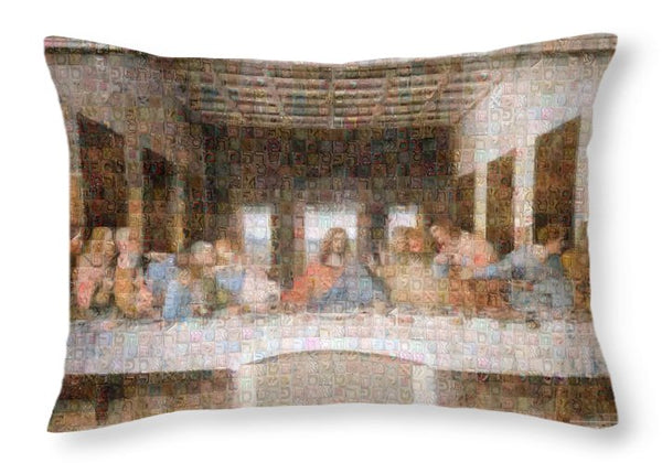Last Supper - Throw Pillow - ALEFBET - THE HEBREW LETTERS ART GALLERY
