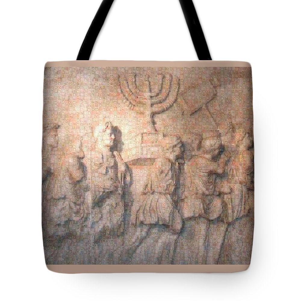 Menorah Titus Arch Rome - Tote Bag - ALEFBET - THE HEBREW LETTERS ART GALLERY