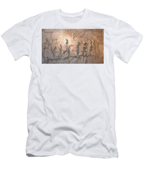 Menorah Titus Arch Rome - T-Shirt - ALEFBET - THE HEBREW LETTERS ART GALLERY