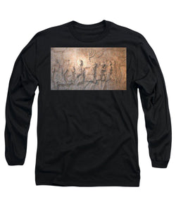 Menorah Titus Arch Rome - Long Sleeve T-Shirt - ALEFBET - THE HEBREW LETTERS ART GALLERY