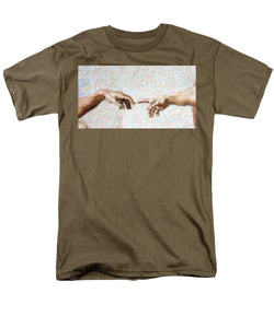 Fabulous T-Shirt Uomo Scollo a V Michelange Signature Artista Famoso Fabulous T-Shirt Uomo Scollo a V Michelange Signature Artista Famoso